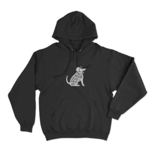 Tell Your Dog I Said Hi Dog Silhouette Unisex Hoodie Black