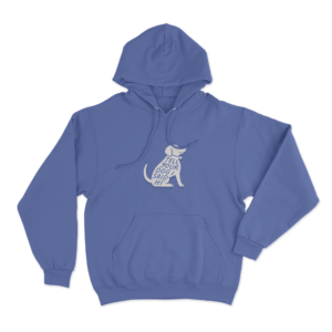 Tell Your Dog I Said Hi Dog Silhouette Unisex Hoodie Blue