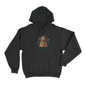 Tell Your Dog I Said Hi Floral Hound Unisex Hoodie Black