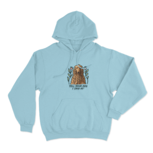 Tell Your Dog I Said Hi Floral Hound Unisex Hoodie Sky Blue
